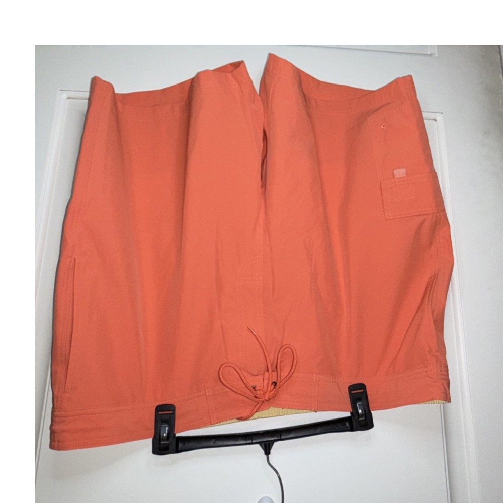 Caribbean Men's‎ Orange Swim Trunks XXL Drawstring Pocket